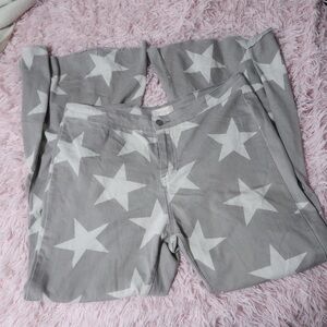 Altar'd State Gray and White Star Pants